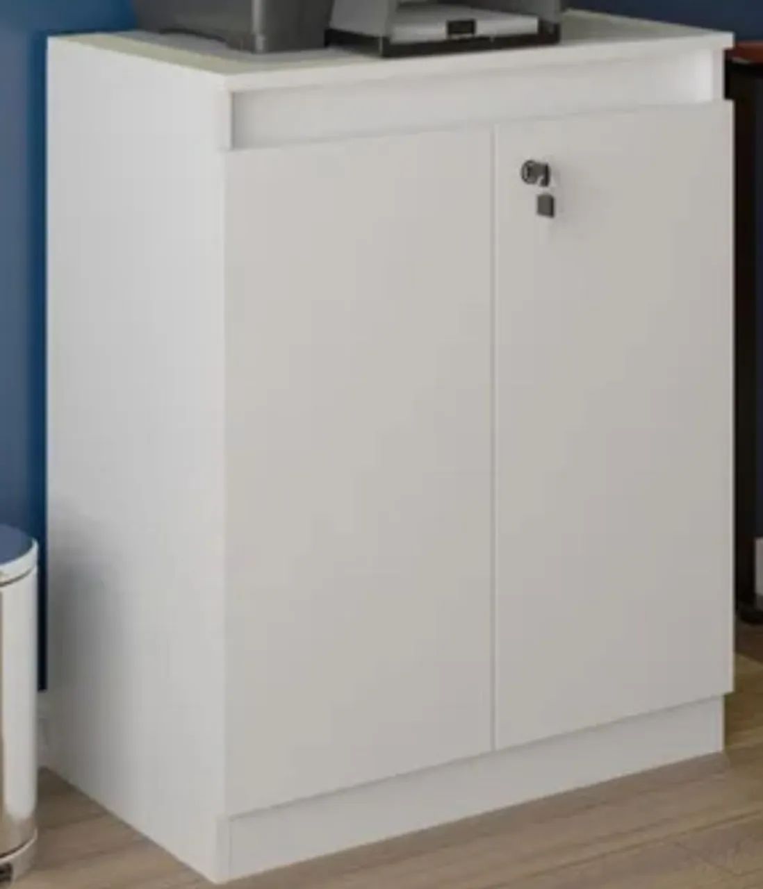 Armário de organização com 2 portas e fechadura