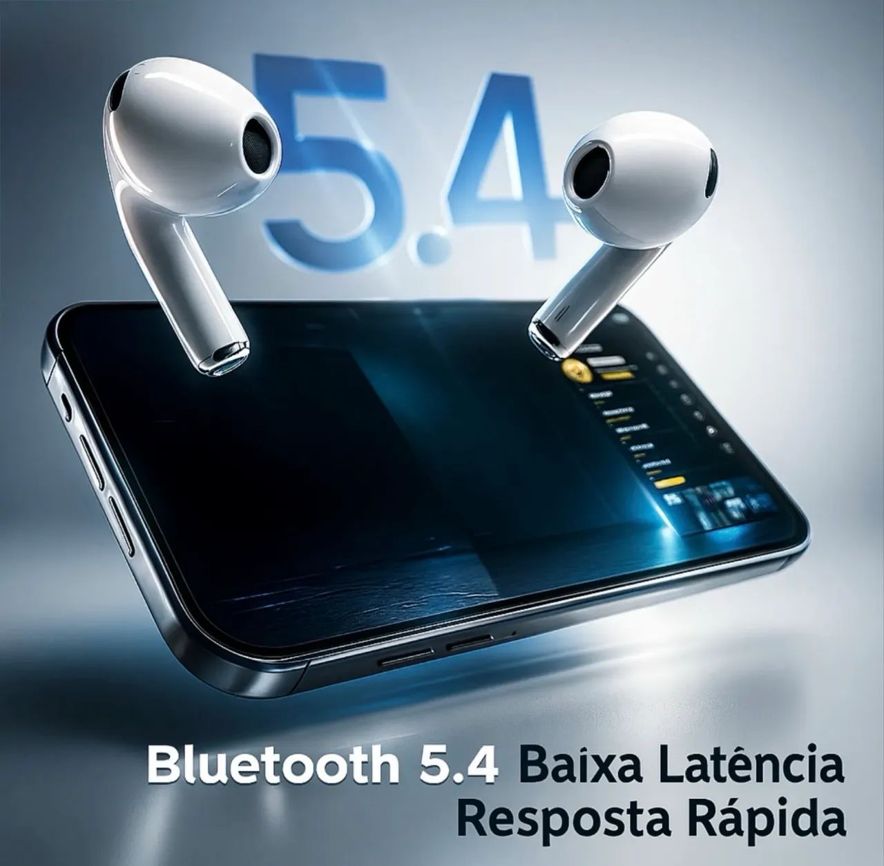 Fone Bluetooth Sem Fio Tws Anc Cancelamento Ruido Tipo C Usb Branco - Foto 6