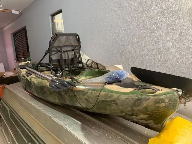 Caiaque Hidro2eco caiman 125 e motor turbo jet pantaneiro e suportes - Foto 3