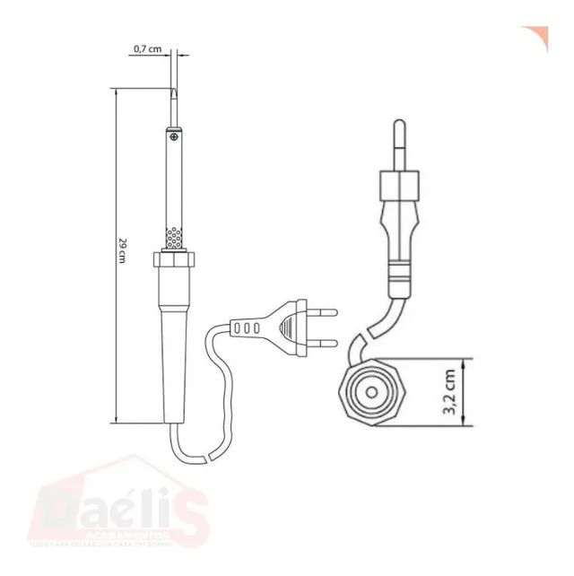 Ferro De Solda 127v 40w Tramontina Master Profissional Orig. - Foto 2