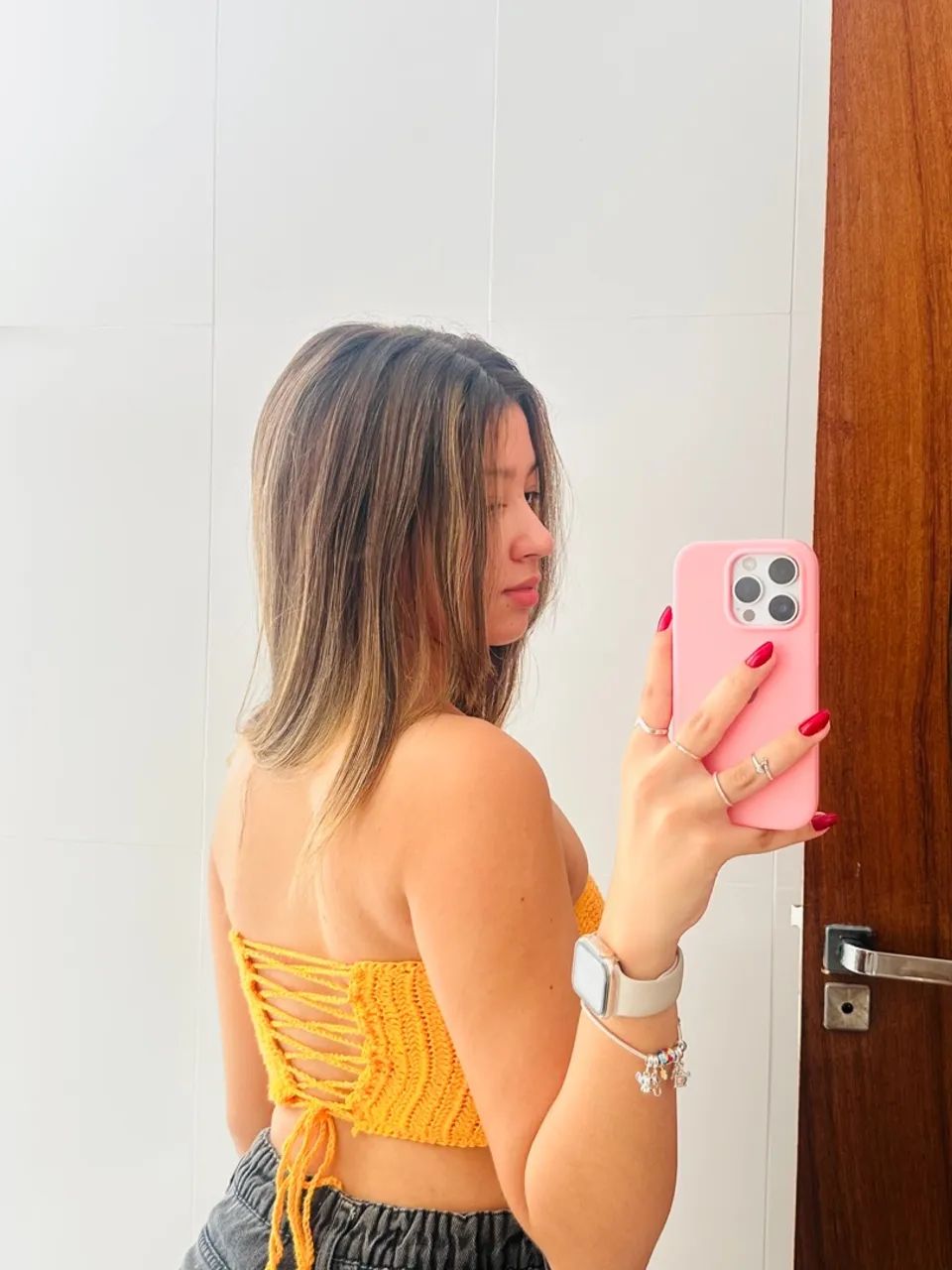 Top Crochê Amarelo - Foto 2