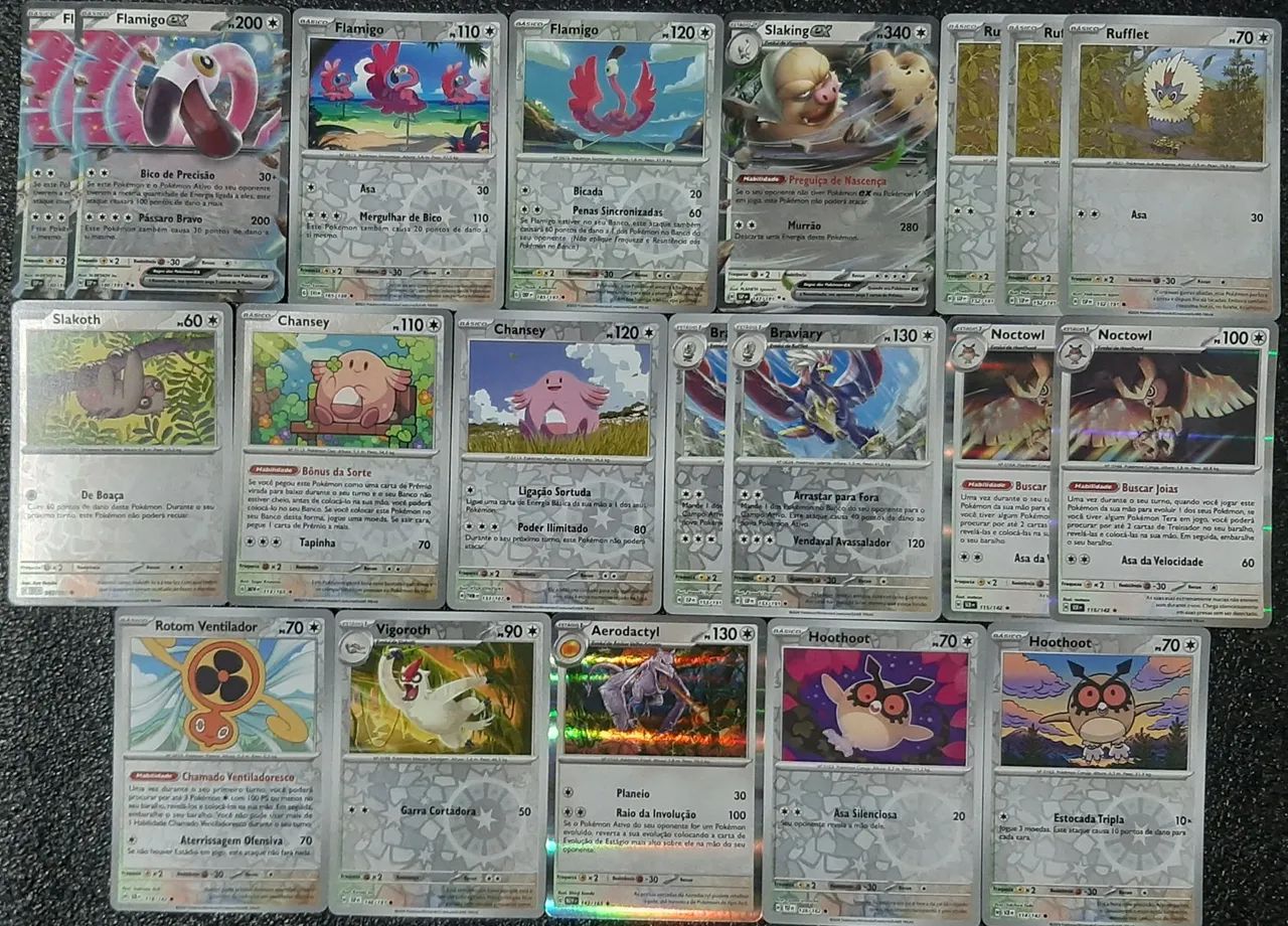 Deck flamigo ex cartas originais de pokémon