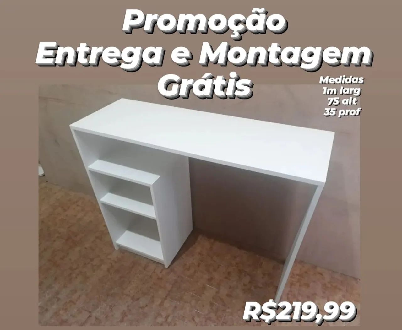 Escrivaninha 100%mdf / promoção temos outros modelos  - Foto 4