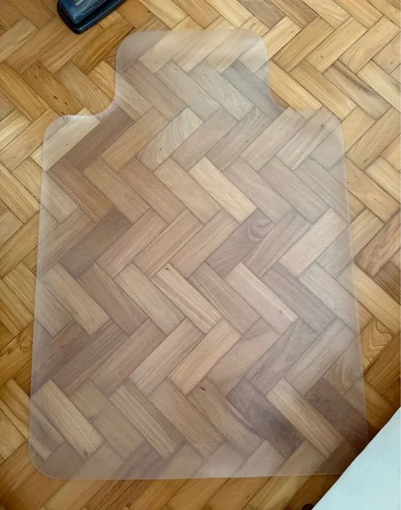 Tapete Protetor de Piso Flexí­vel Transparente 85cm x 120cm Kapazi - Foto 4