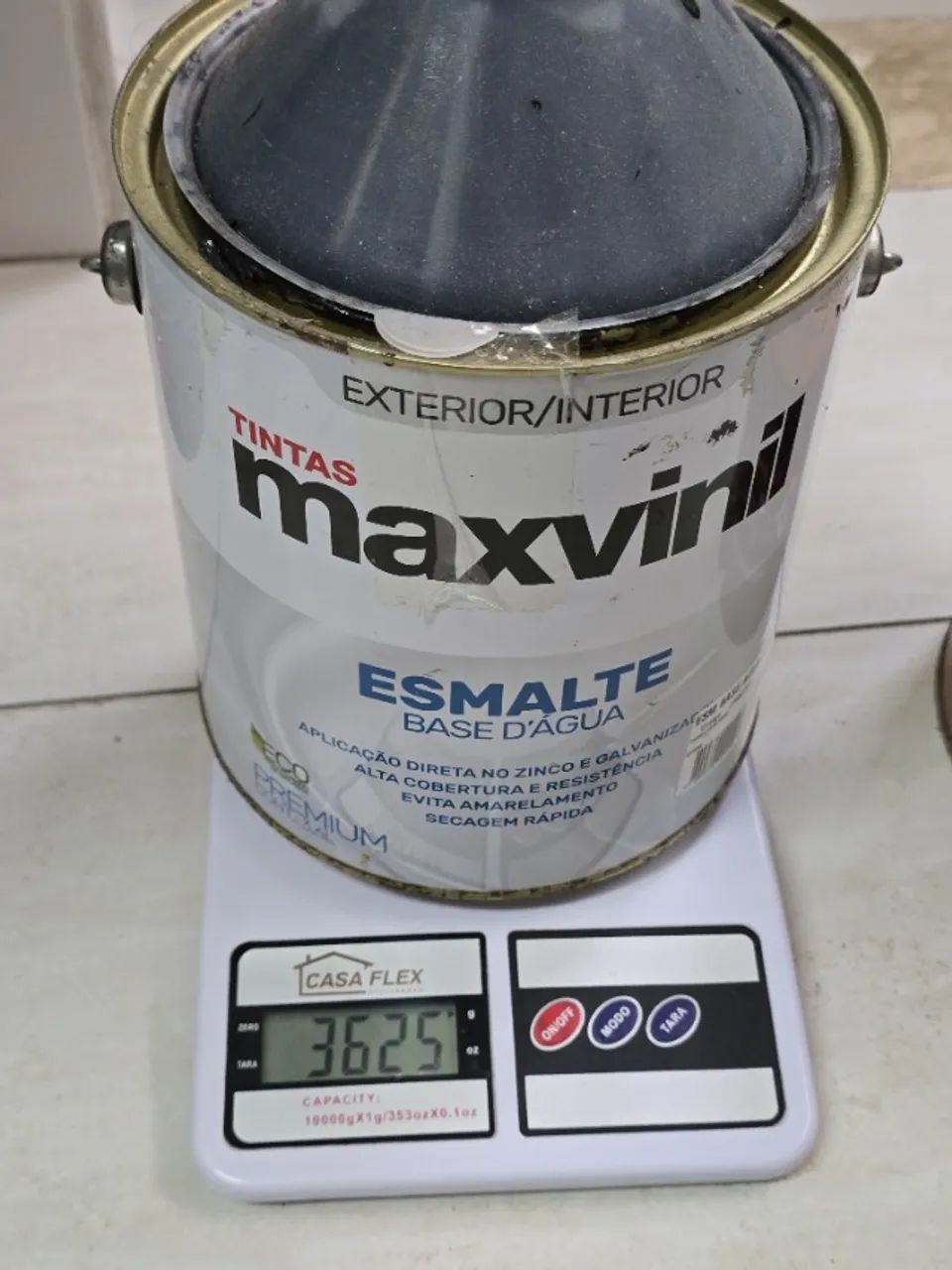 Tinta esmalte Base Água Maxvinil :: Preto Acetinado :: Galão 3,6L :: parcialmente usado - Foto 6