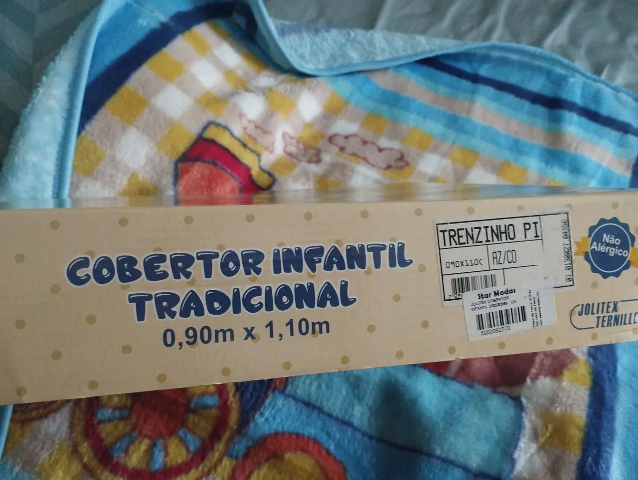 Cobertor de Bebê - Girafa, Zebra e Macaco e urso no trenzinho.  - Foto 4