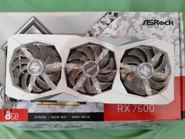 Placa de vídeo RX7600 ASRrock Steel Legends 8GB