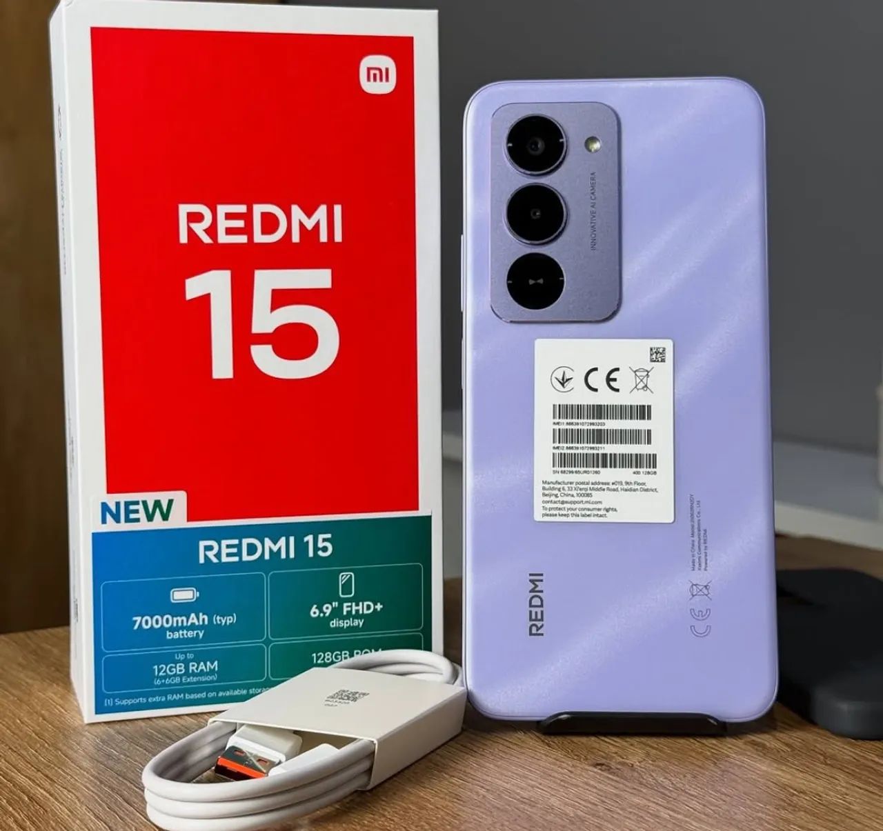 Novo!!! Redmi 15 - 128/6 gb. 4G em até 12x