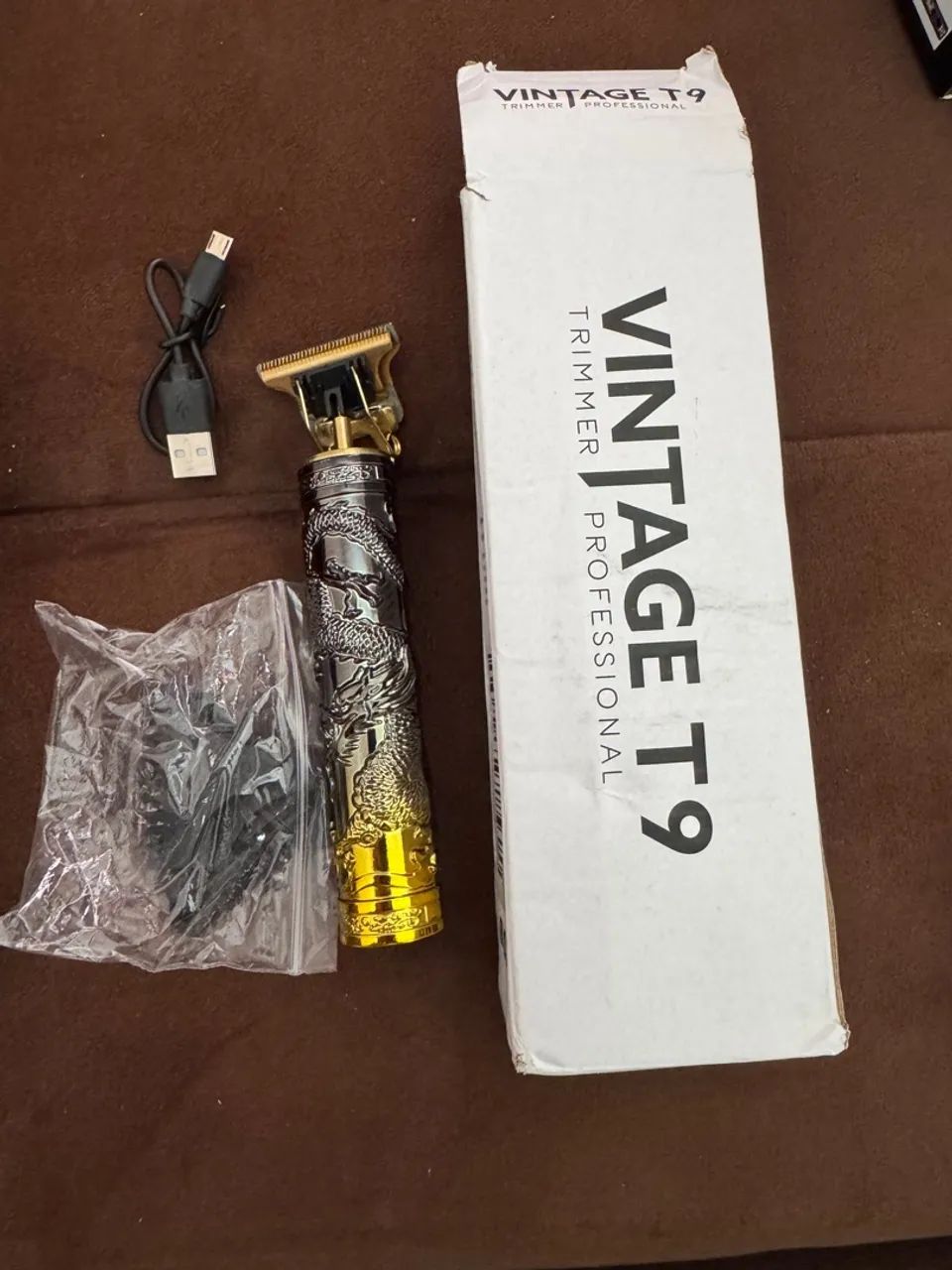 2 Máquinas de Cortar Cabelo Vintage T9 Profissional - Foto 3