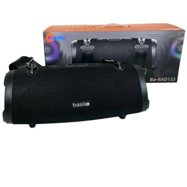 Caixa de SOM Bluetooth 160w RGB Basike BA Rad-133