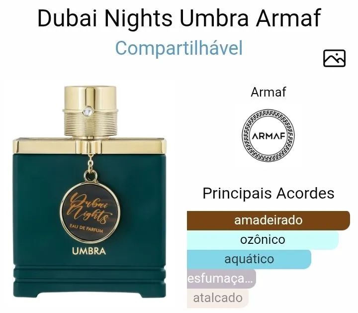Perfume Árabe Dubai Nights Umbra Armaf 100ml Eau de Parfum - Foto 2