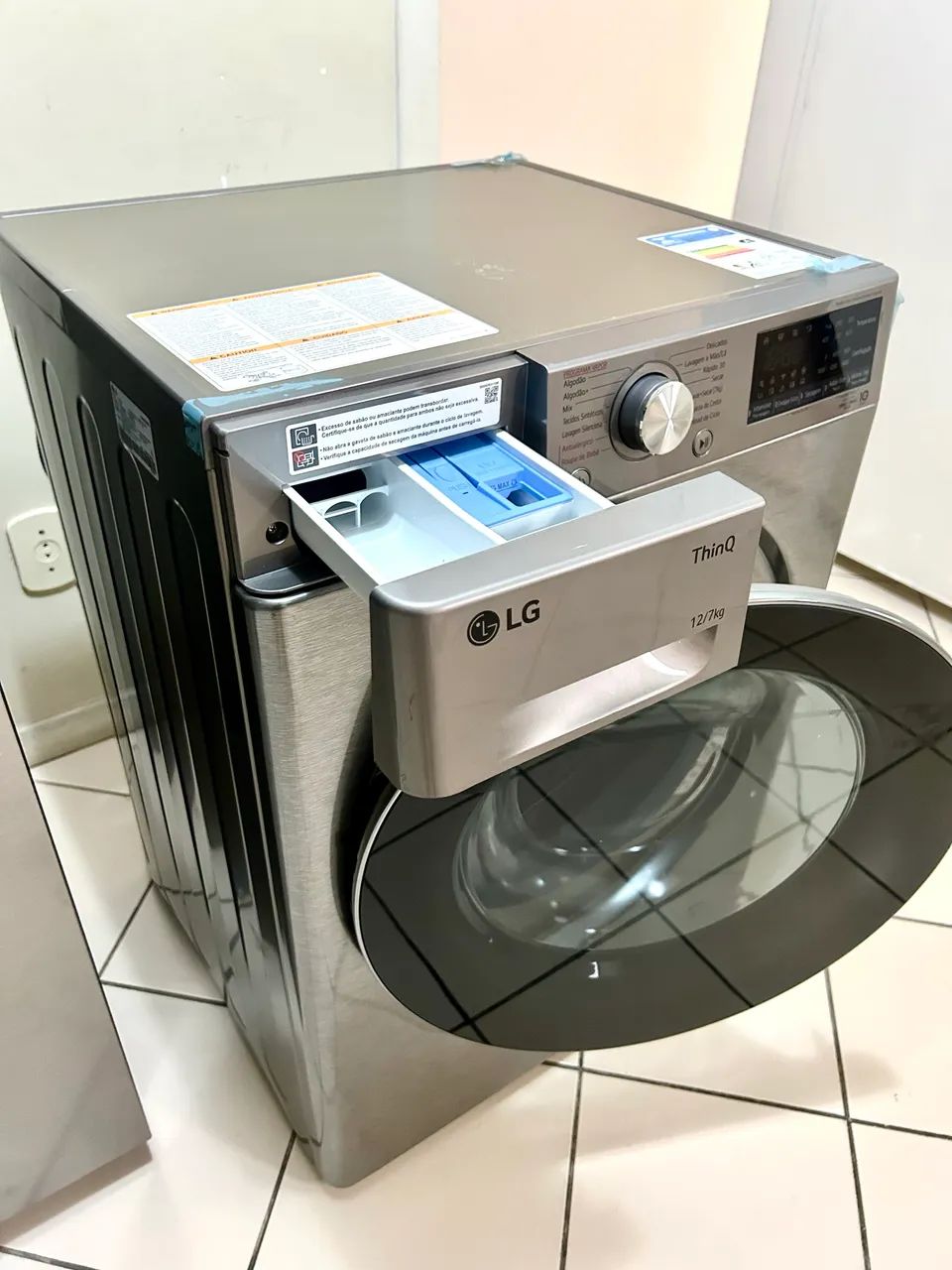 Lava e Seca LG 12Kg Smart !!!NUNCA USADA!!! Inox - Foto 5