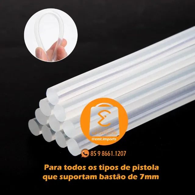 Kit Bastão de Cola Quente 10 Peças 7mm BOM-5536 - Foto 3