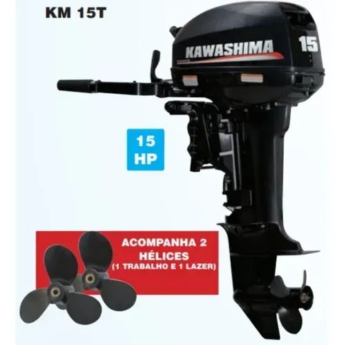 Motor de popa Kawashima KM15T 15hp - Foto 4