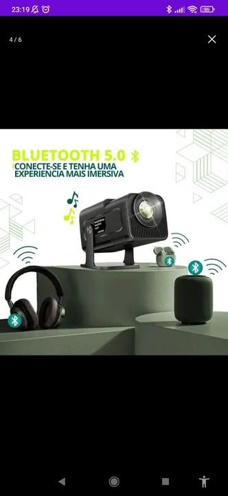 Projetor HY 320 4K Full HD NATIVO com Wi-Fi 6 e Android 11.0 - Foto 4