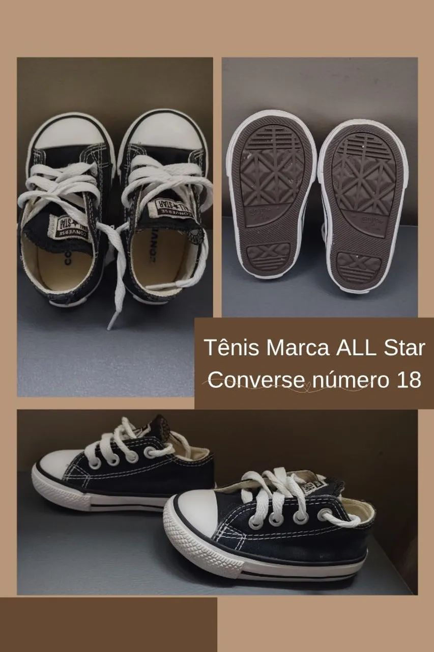 Tênis Converse All Star Infantil Número 18 Calçados Infantis