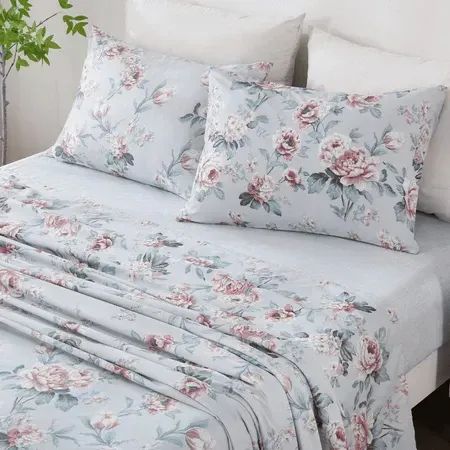 Jogo de Lençol Estampa Floral Rós 4 Peças