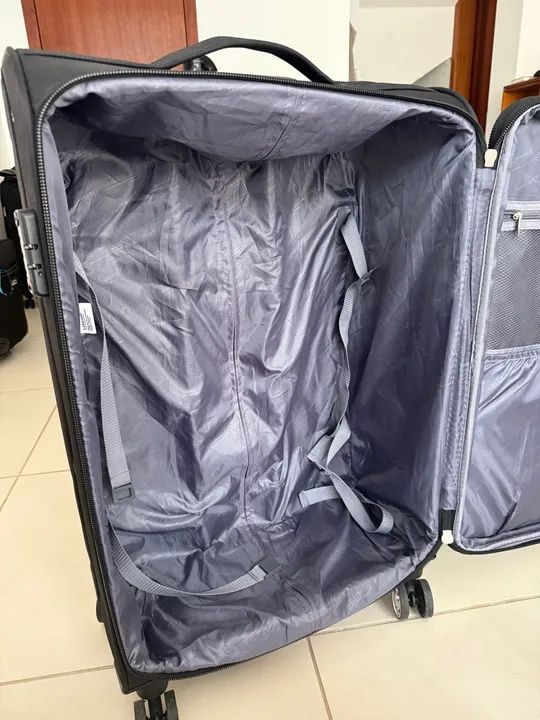 Mala de viagem Grande Gabbagio Preta 23kg a 32kg - Foto 5