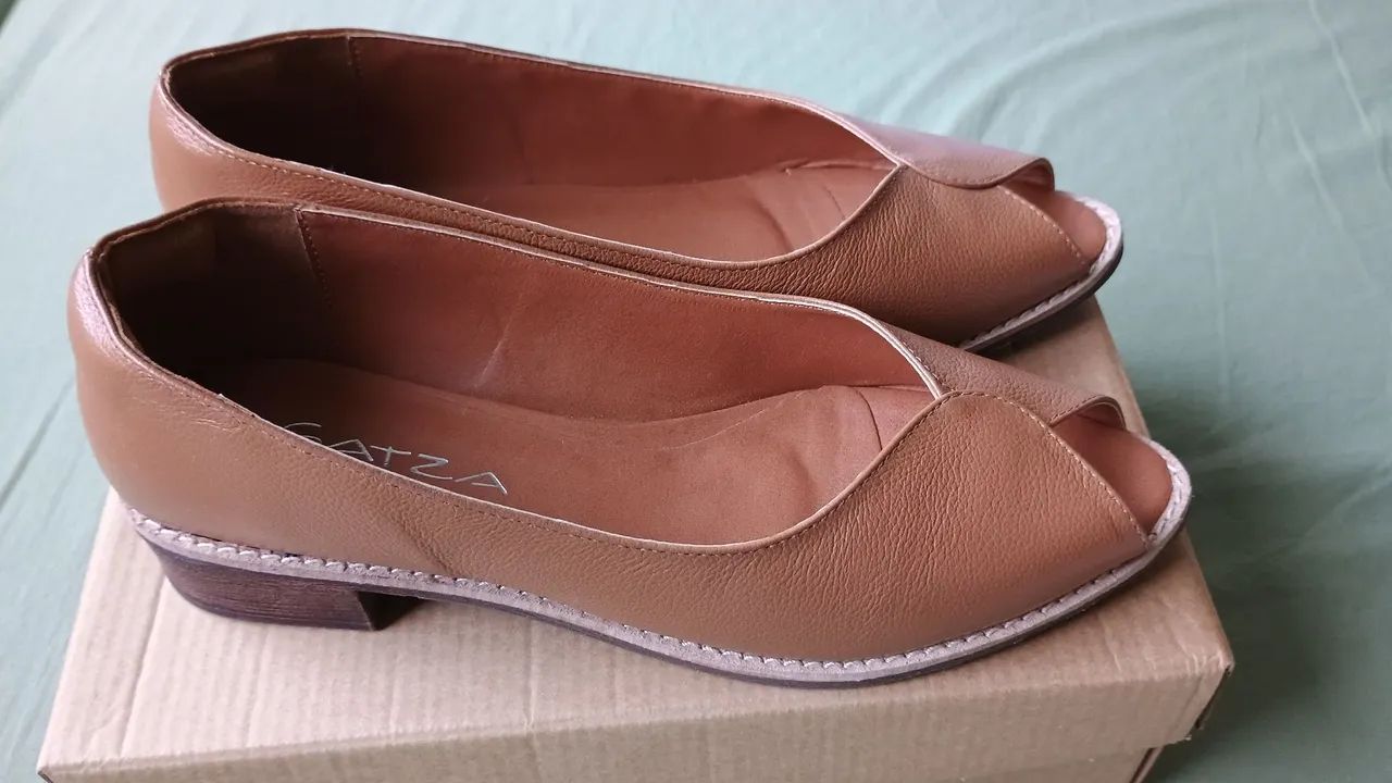 Sandálias peep toe caramelo  - Foto 2