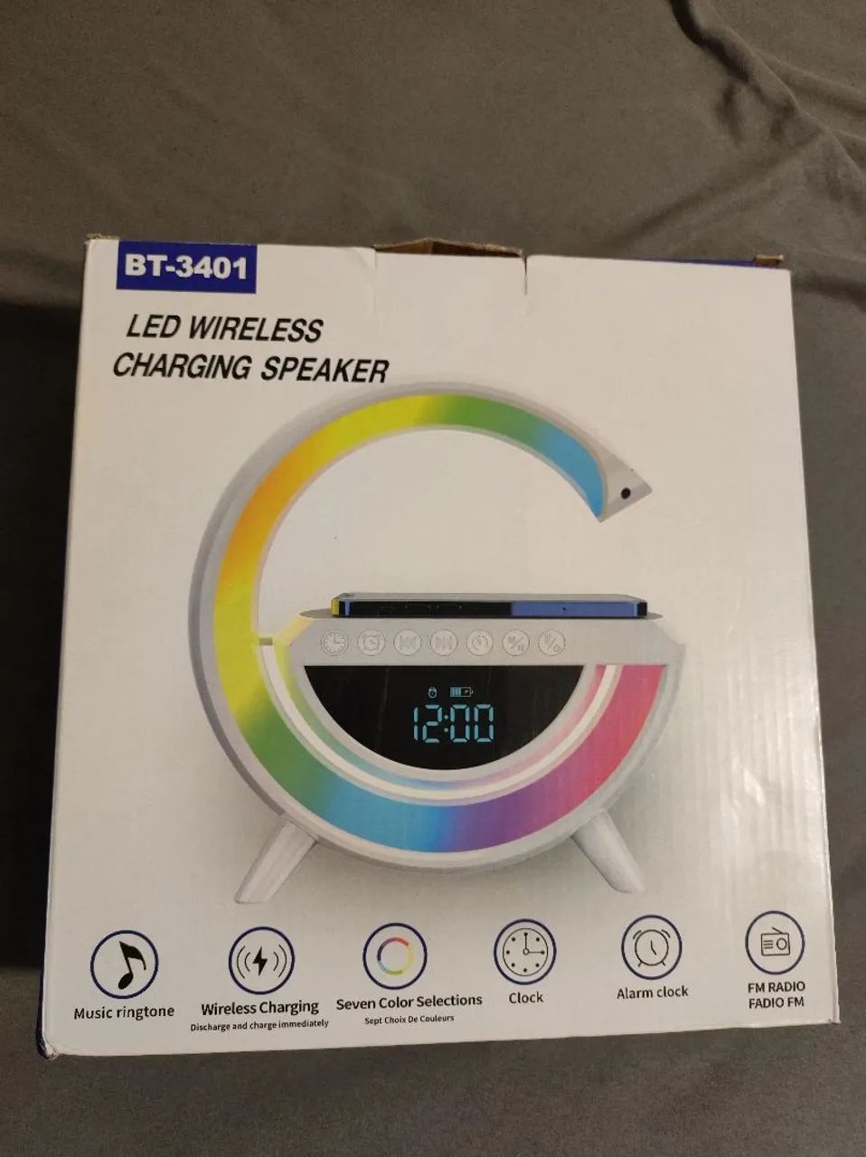 Luminária LED Wireless com Alto-Falante Bluetooth