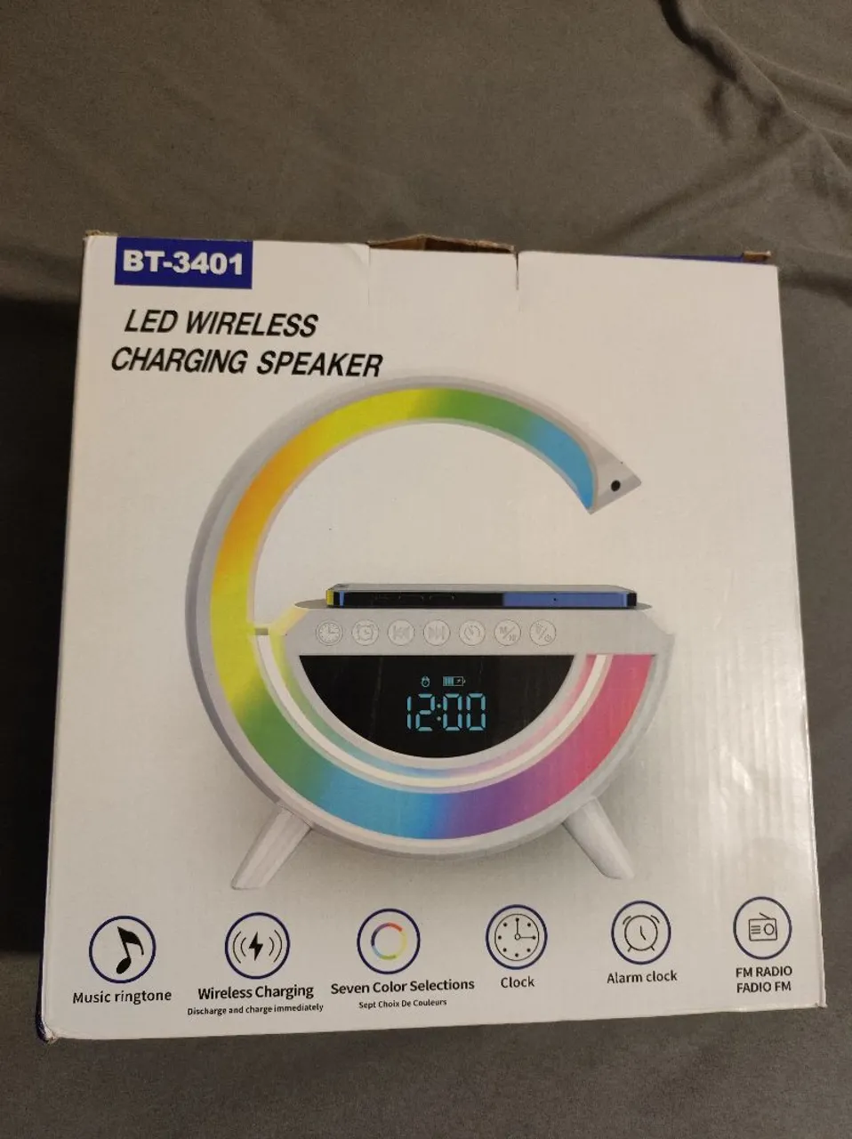 Luminária LED Wireless com Alto-Falante Bluetooth