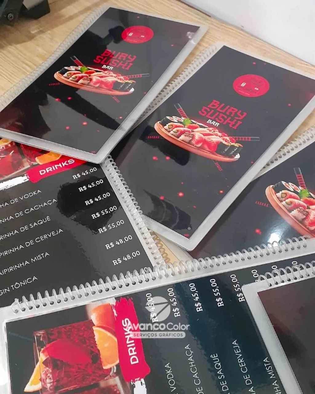 Cardápio A4 premium personalizado encadernado (4 páginas)64318756381314122