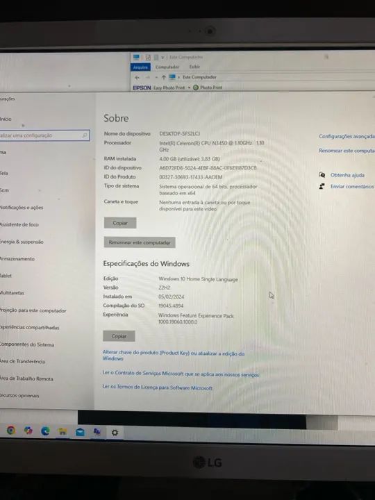 Computador LG Completo, Monitor 21.5 polegadas, Novo! - Foto 3