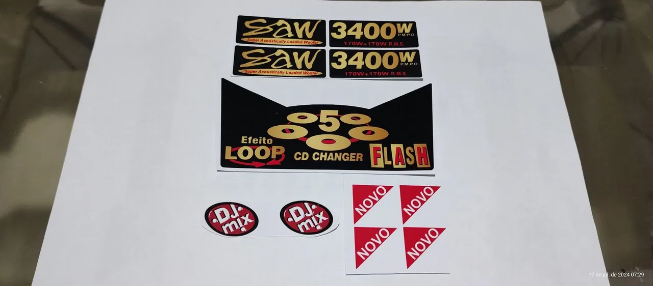 Kit de Adesivos para Som Sony lbt 850av. Lbt xb66