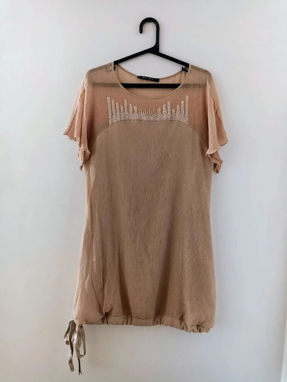 Vestido de festa em crepe de seda