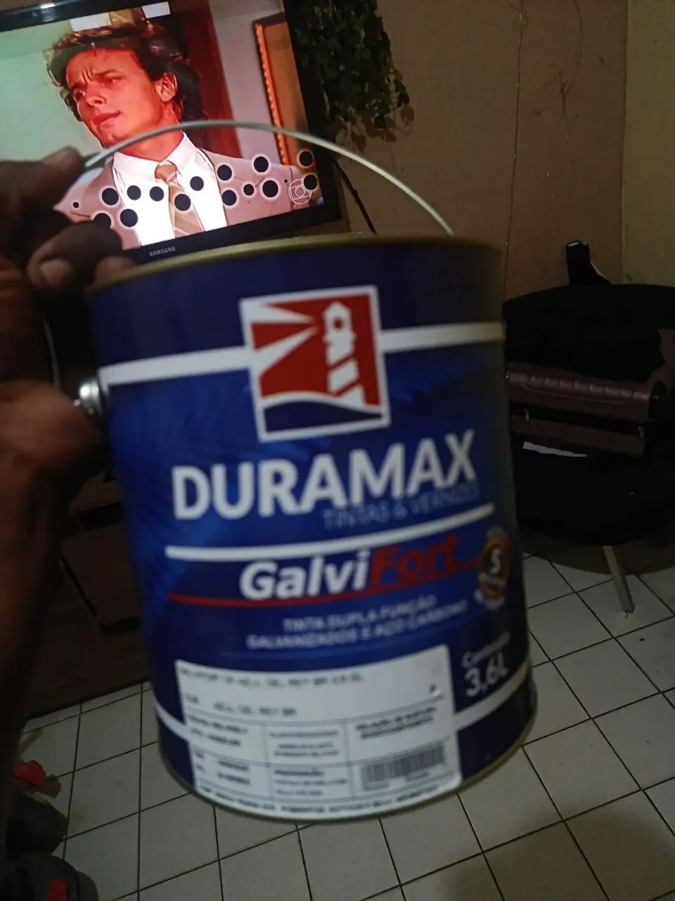 Tinta azul delRey 3,6 litros - Foto 2