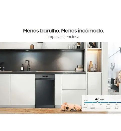 Lava-Louças Samsung Inox Preta 10 Serviços 110V - DW50C6070FG/AZ - Foto 5