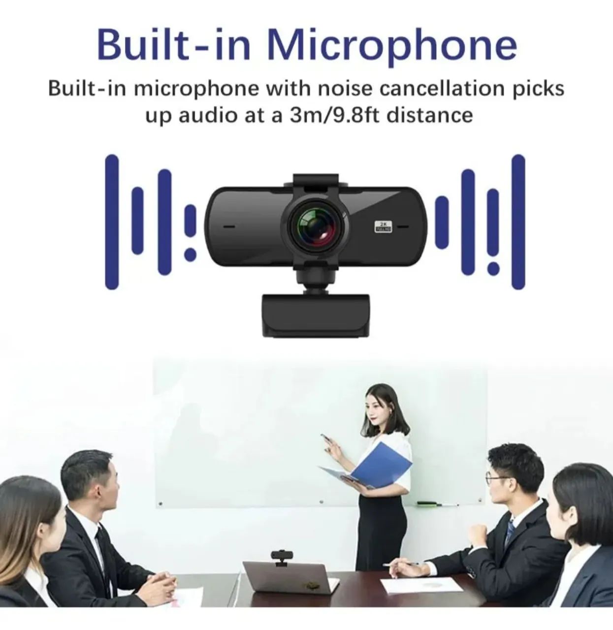 Webcam com Câmera de Privacidade e Qualidade 2K - Foto 3