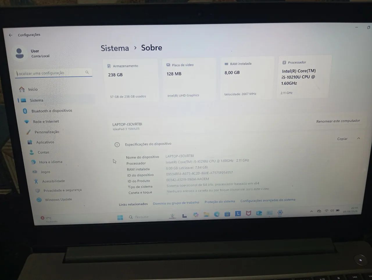 Notebook Lenovo - Tela grande e design elegante - Foto 4
