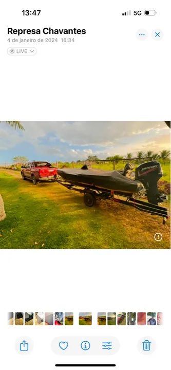 Lancha metalglass motor 50 mercury - Foto 3