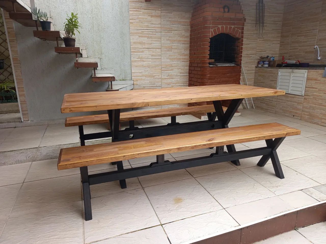 Conjunto Mesa e Bancos  - Foto 3