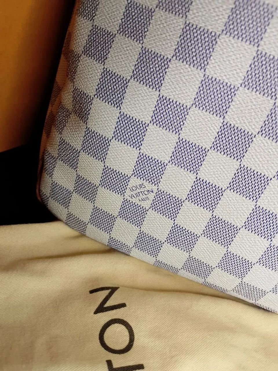 Bolsa Louis Vuitton Figheri PM - Damier Azur Original - Foto 3
