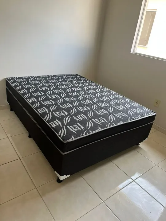 CAMA BOX CASAL COLCHAO ESPUMA D33 BASE RESISTENTE OFERTA EXCLUSIVA
