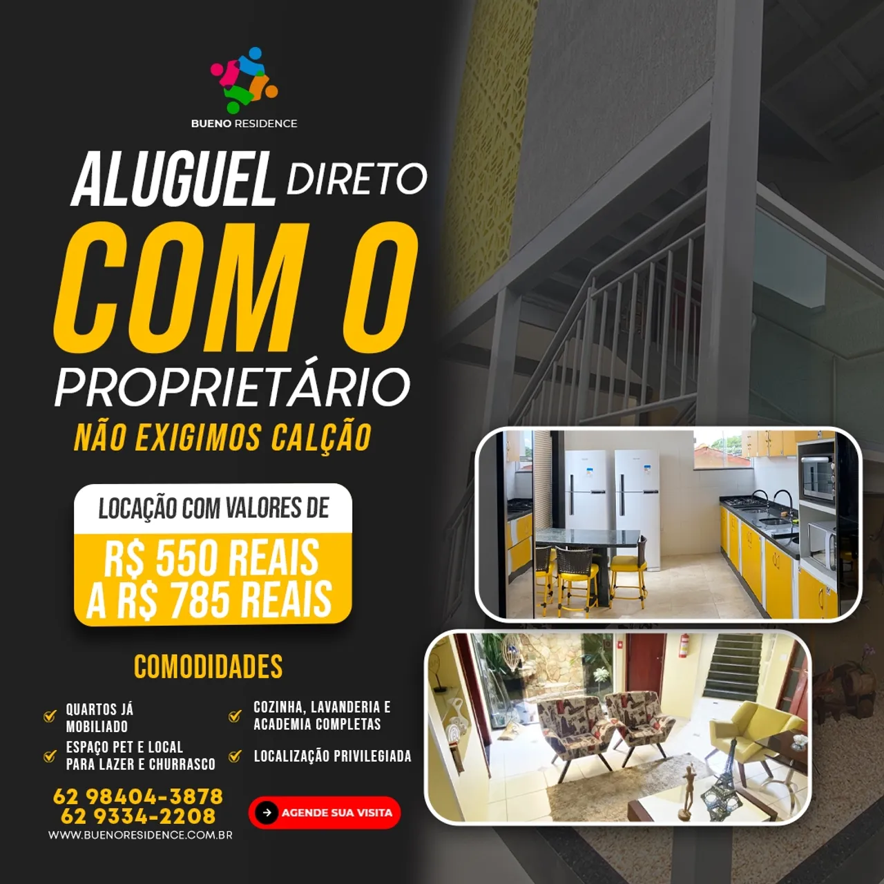 Kitnet/conjugado Locação direta com Proprietário sem muita burocracia - Goiânia - GO