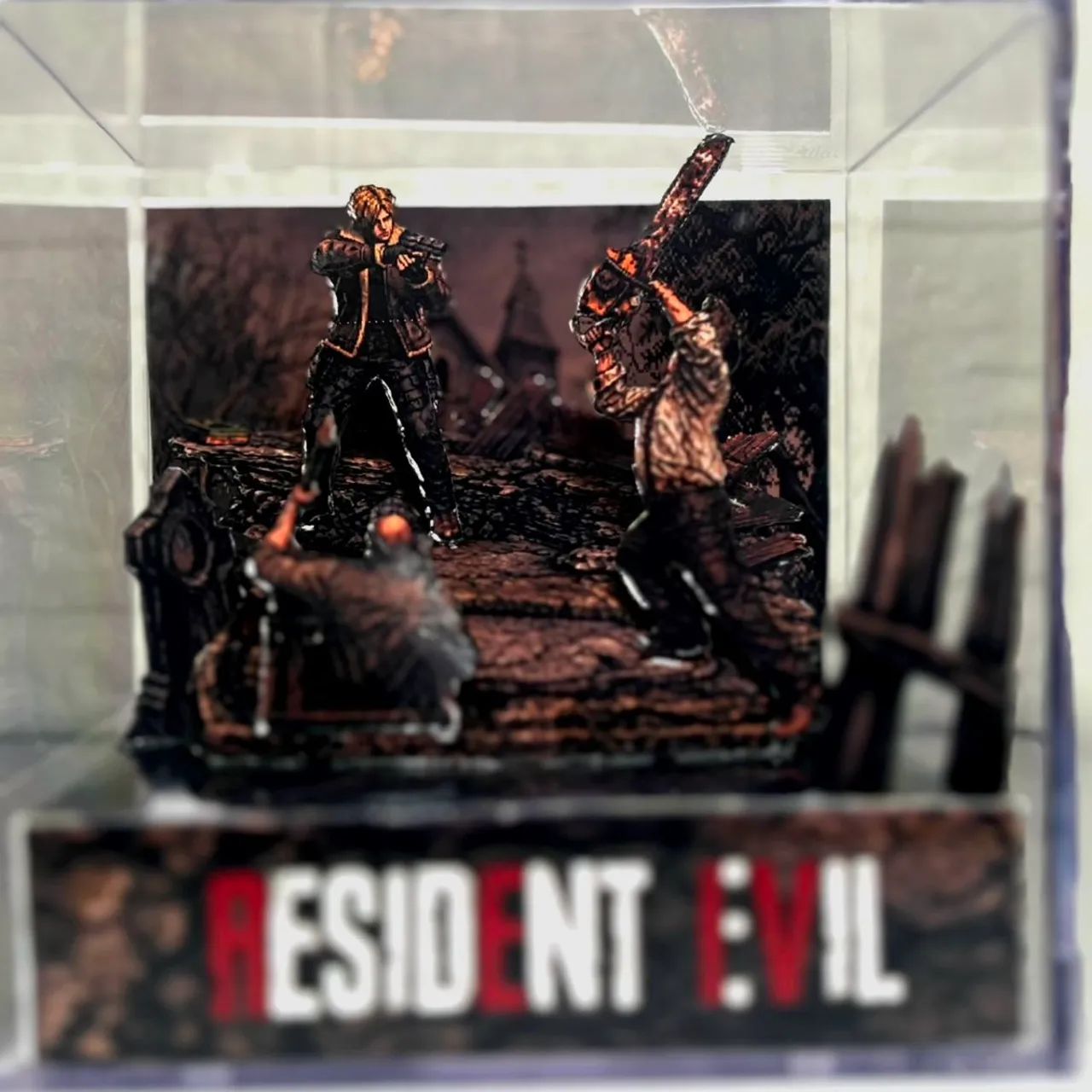 Diorama Resident evil 4 pixel art - Foto 3