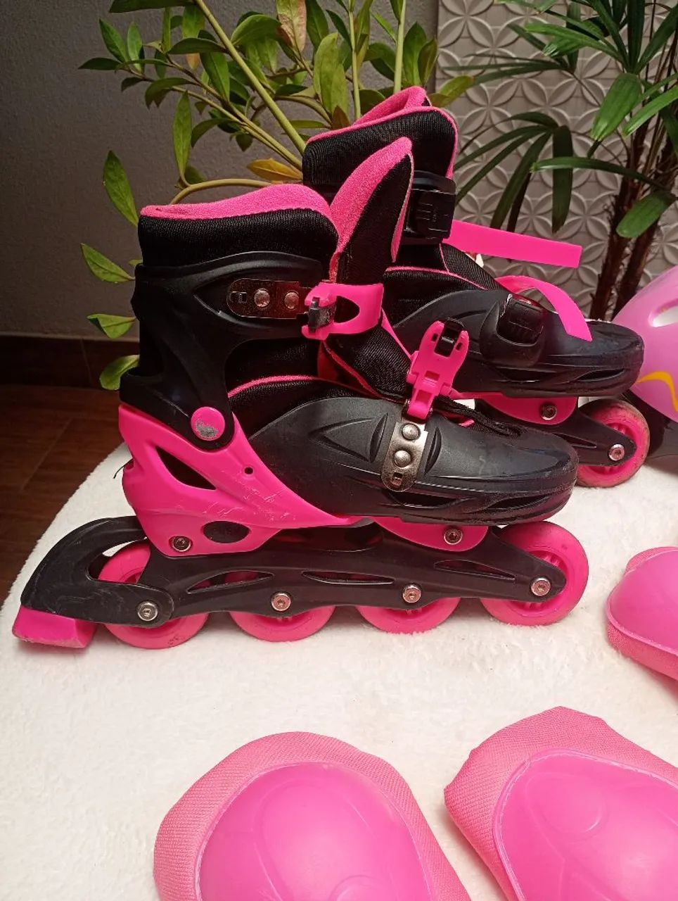 Patins Roller inline Regulável com Led