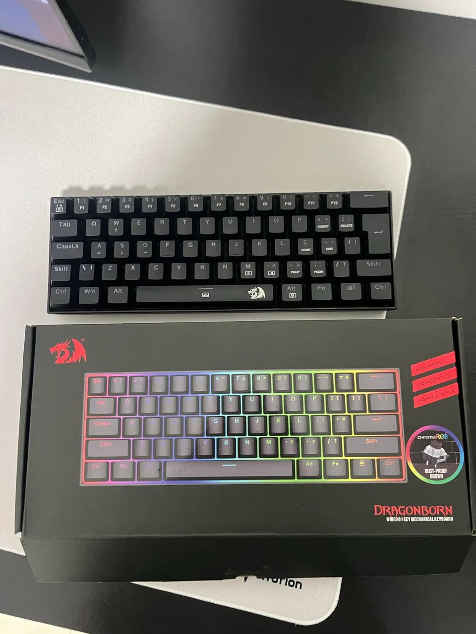 Teclado Redragon Dragonborn, Switch Marrom - Foto 3
