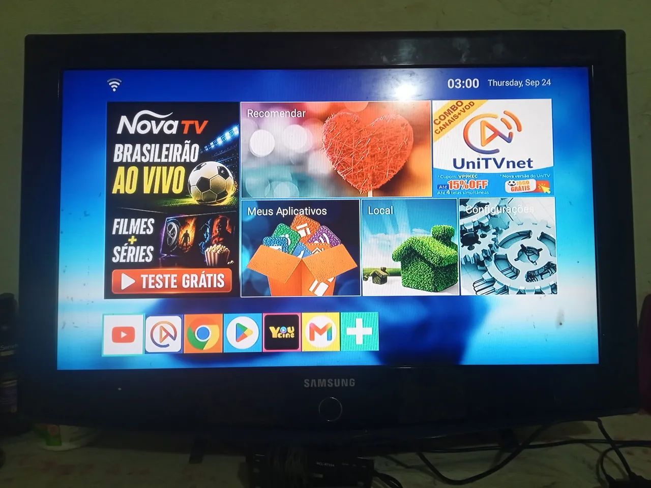 Vendo uma TV ela vai junto cm um conversor - Foto 2
