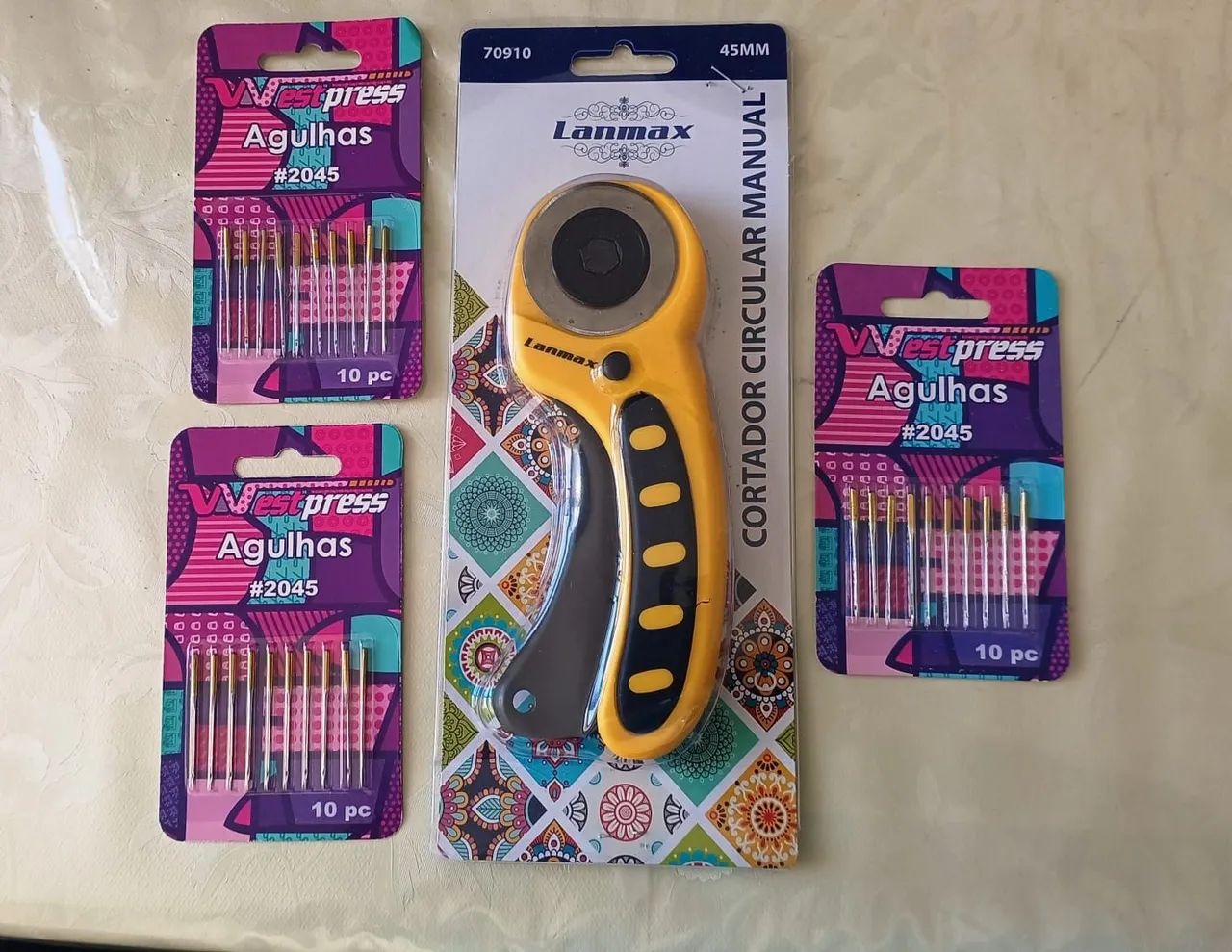 Kit cortador mais agulha para máquina de costura