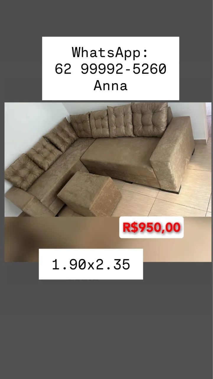 Sofá de canto  Novo ((///-///))*