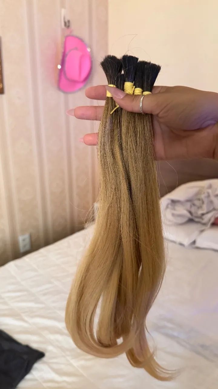 Mega hair brasileiro premium loiro 55cm - Foto 2