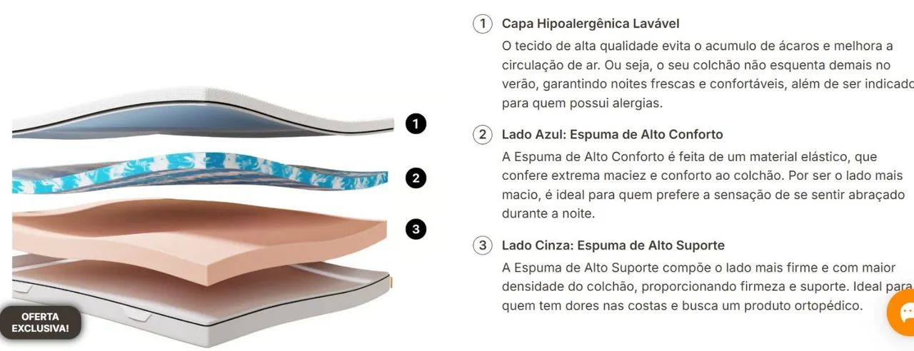 Colchão Casal EMMA DUO CONFORT  - Foto 2