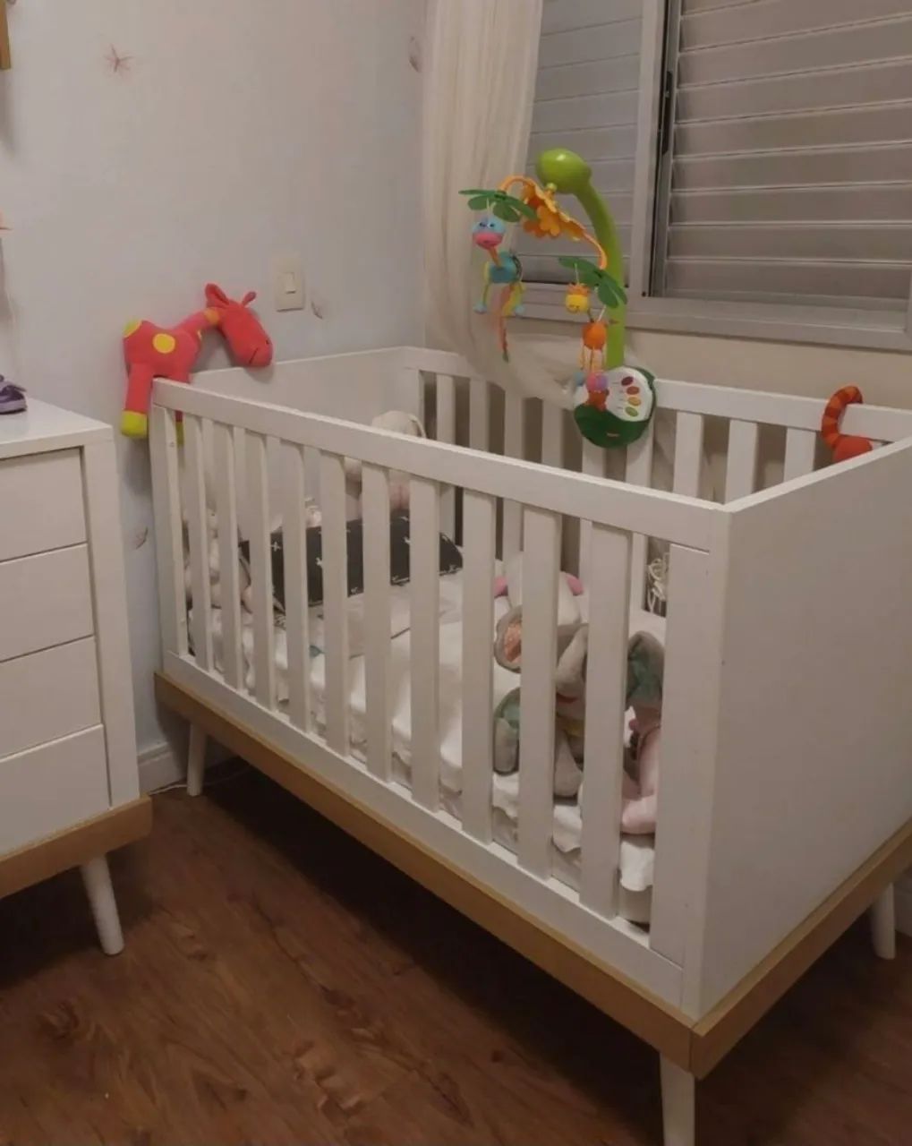 Berço /Mini Cama 2 em 1 com colchão 