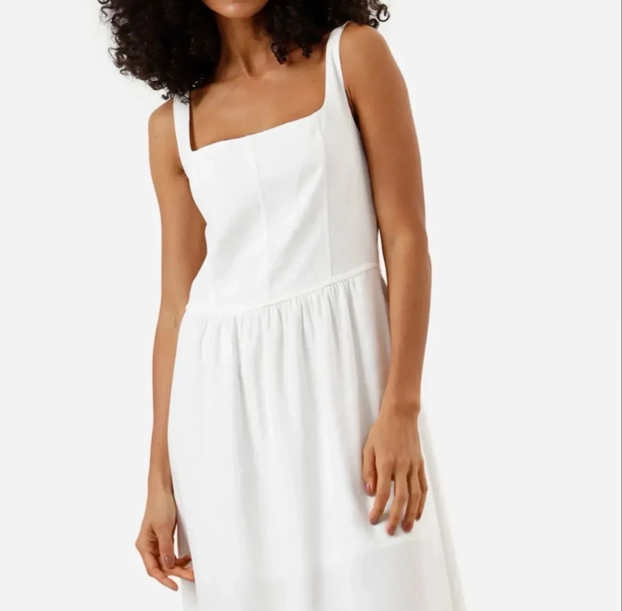 Vestido mídi em linho  - Foto 3