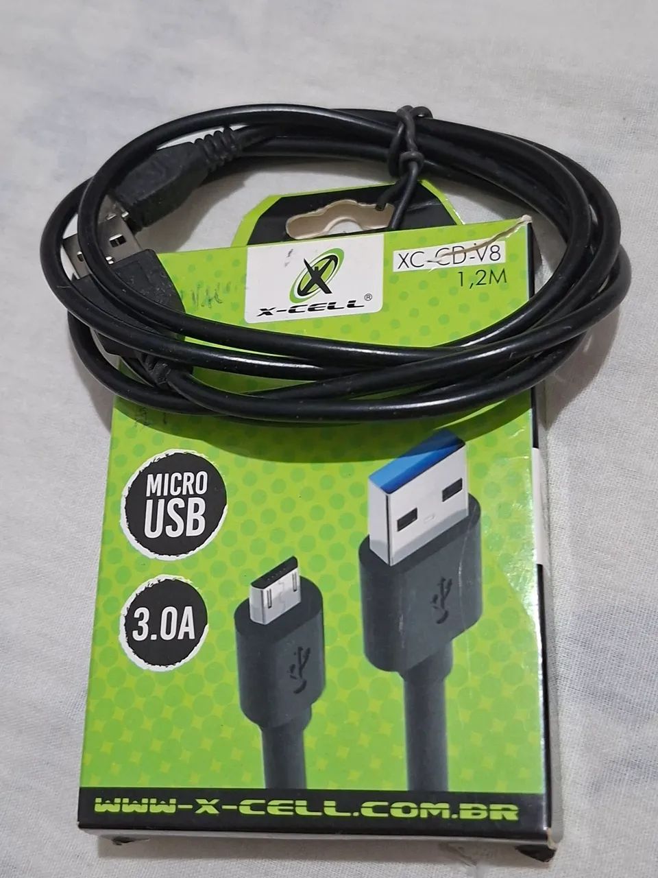 Cabo Micro USB 3.0A 1,2 Metros