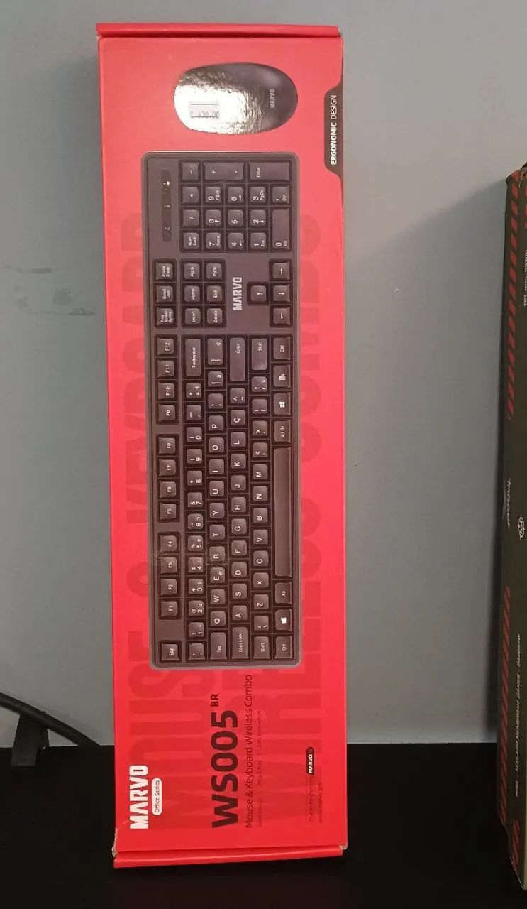 Combo Teclado e Mouse sem Fio WS005 Marvo